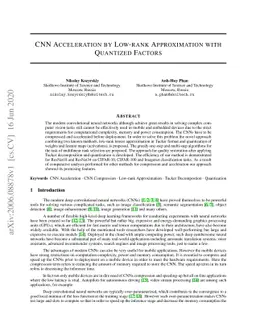 CNN Acceleration by Low-rank Approximation with Quantized Factors
