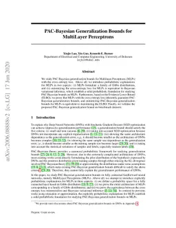 PAC-Bayesian Generalization Bounds for MultiLayer Perceptrons