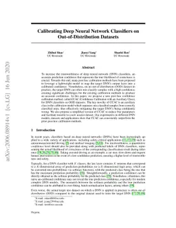 Calibrating Deep Neural Network Classifiers on Out-of-Distribution
  Datasets