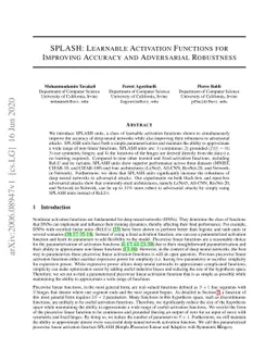 SPLASH: Learnable Activation Functions for Improving Accuracy and
  Adversarial Robustness