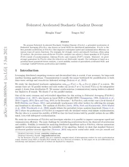Federated Accelerated Stochastic Gradient Descent