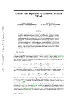 Efficient Path Algorithms for Clustered Lasso and OSCAR