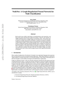 NodeNet: A Graph Regularised Neural Network for Node Classification