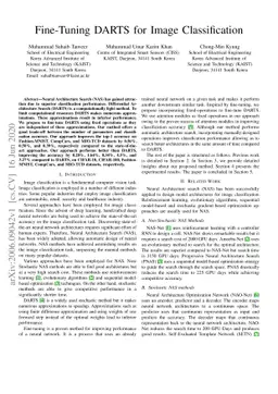 Fine-Tuning DARTS for Image Classification