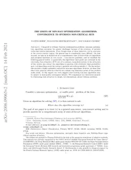 The limits of min-max optimization algorithms: convergence to spurious
  non-critical sets