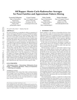 MCRapper: Monte-Carlo Rademacher Averages for Poset Families and
  Approximate Pattern Mining