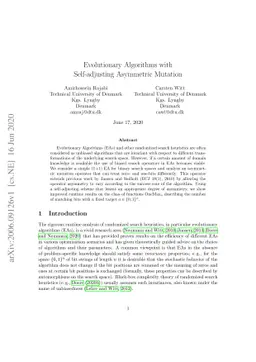 Evolutionary Algorithms with Self-adjusting Asymmetric Mutation