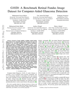 G1020: A Benchmark Retinal Fundus Image Dataset for Computer-Aided
  Glaucoma Detection