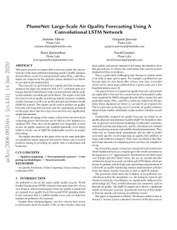 PlumeNet: Large-Scale Air Quality Forecasting Using A Convolutional LSTM
  Network
