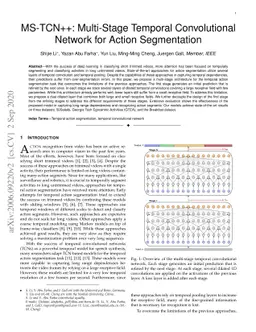 MS-TCN++: Multi-Stage Temporal Convolutional Network for Action
  Segmentation