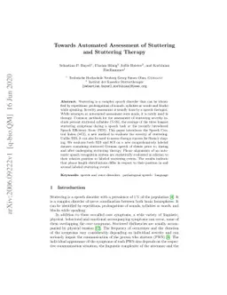 Towards Automated Assessment of Stuttering and Stuttering Therapy
