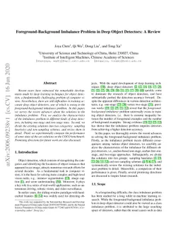 Foreground-Background Imbalance Problem in Deep Object Detectors: A
  Review