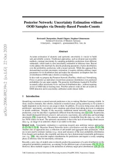 Posterior Network: Uncertainty Estimation without OOD Samples via
  Density-Based Pseudo-Counts