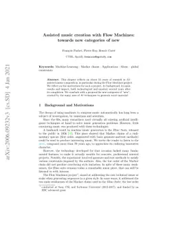 Assisted music creation with Flow Machines: towards new categories of
  new