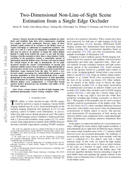 Two-Dimensional Non-Line-of-Sight Scene Estimation from a Single Edge
  Occluder