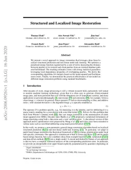 Structured and Localized Image Restoration