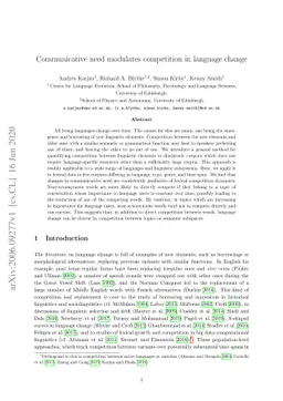 Communicative need modulates competition in language change