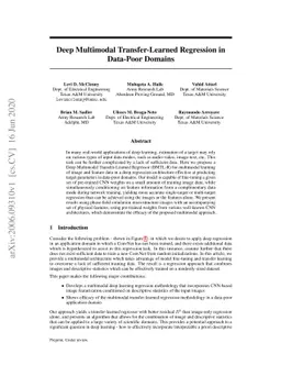 Deep Multimodal Transfer-Learned Regression in Data-Poor Domains