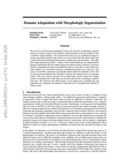 Domain Adaptation with Morphologic Segmentation
