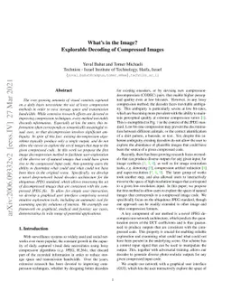 What's in the Image? Explorable Decoding of Compressed Images