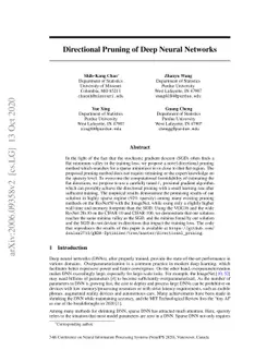 Directional Pruning of Deep Neural Networks