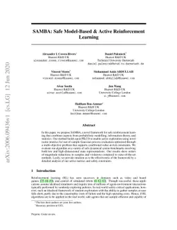 SAMBA: Safe Model-Based & Active Reinforcement Learning