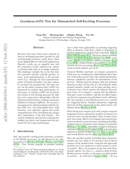 Goodness-of-Fit Test for Mismatched Self-Exciting Processes