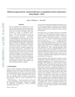 Efficient nonparametric statistical inference on population feature
  importance using Shapley values