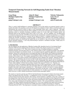 Temporal clustering network for self-diagnosing faults from vibration
  measurements