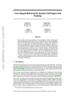 Cross-lingual Retrieval for Iterative Self-Supervised Training