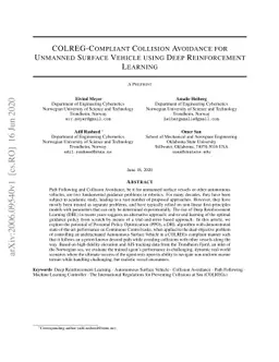 COLREG-Compliant Collision Avoidance for Unmanned Surface Vehicle using
  Deep Reinforcement Learning