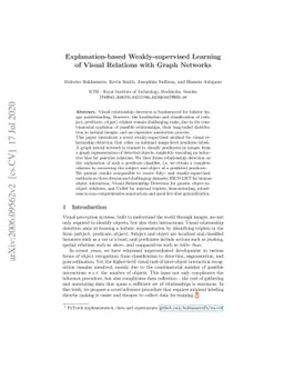 Explanation-based Weakly-supervised Learning of Visual Relations with
  Graph Networks