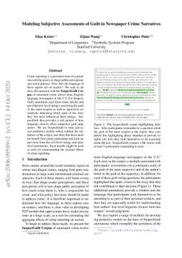 Modeling Subjective Assessments of Guilt in Newspaper Crime Narratives