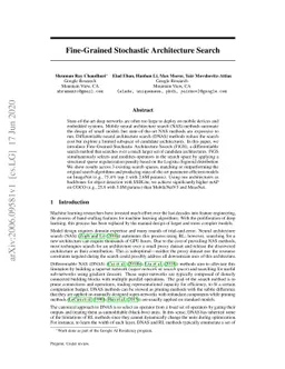 Fine-Grained Stochastic Architecture Search