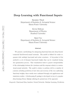 Deep Learning with Functional Inputs