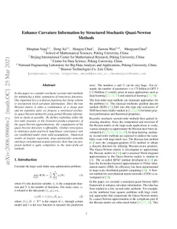 Enhance Curvature Information by Structured Stochastic Quasi-Newton
  Methods