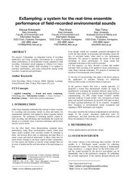 ExSampling: a system for the real-time ensemble performance of
  field-recorded environmental sounds