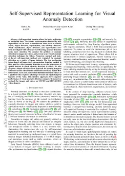 Self-Supervised Representation Learning for Visual Anomaly Detection