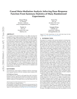 Causal Meta-Mediation Analysis: Inferring Dose-Response Function From
  Summary Statistics of Many Randomized Experiments