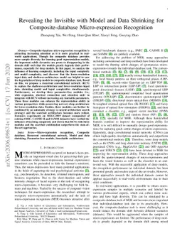 Revealing the Invisible with Model and Data Shrinking for
  Composite-database Micro-expression Recognition