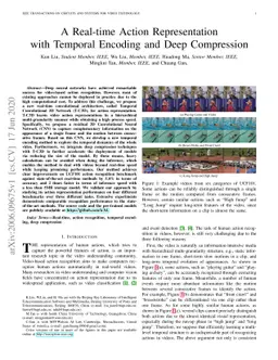 A Real-time Action Representation with Temporal Encoding and Deep
  Compression
