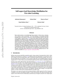 Self-supervised Knowledge Distillation for Few-shot Learning