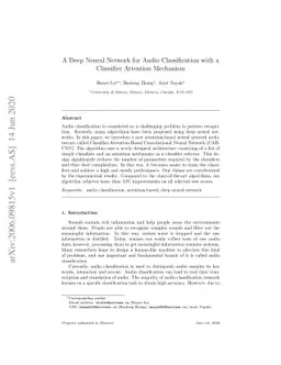 A Deep Neural Network for Audio Classification with a Classifier
  Attention Mechanism