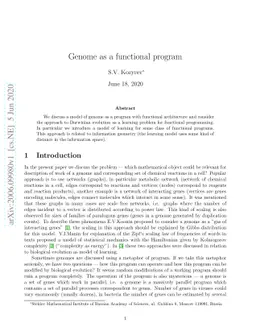 Genome as a functional program