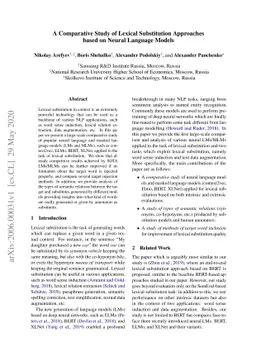 A Comparative Study of Lexical Substitution Approaches based on Neural
  Language Models