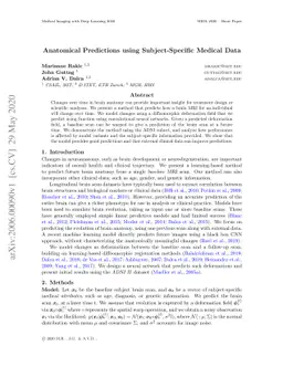 Anatomical Predictions using Subject-Specific Medical Data