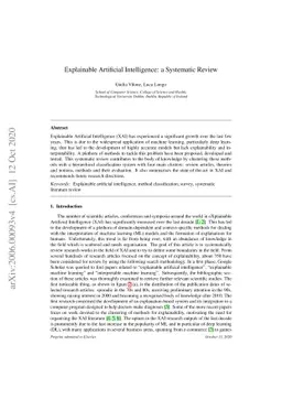 Explainable Artificial Intelligence: a Systematic Review