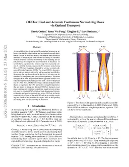 OT-Flow: Fast and Accurate Continuous Normalizing Flows via Optimal
  Transport