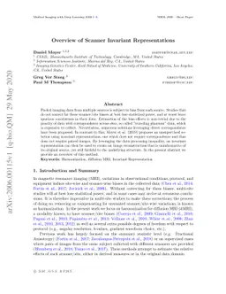 Overview of Scanner Invariant Representations