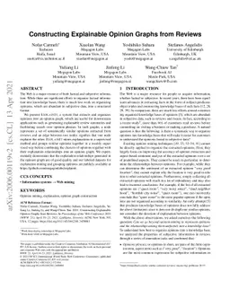 Constructing Explainable Opinion Graphs from Review